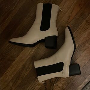 Target Cream and Black Heeled Boots